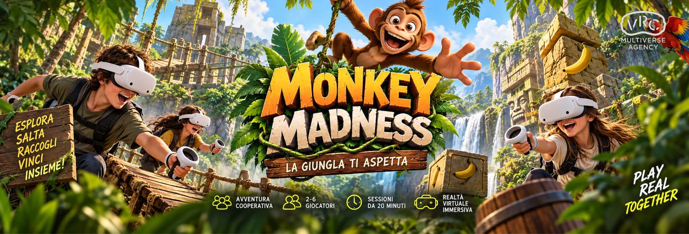 Monkey Madness, la giungla in realtà virtuale a VRC Arese